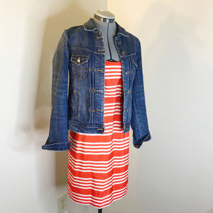 J. Crew Orange and Stripes dress in size 0